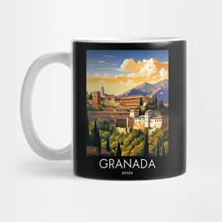 A Pop Art Travel Print of Granada - Spain Mug